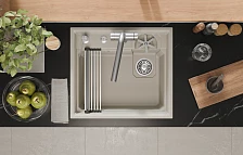 Кухонная мойка GRANULA KITCHEN SPACE RINZER кварц (5807R, КРЕМАН)