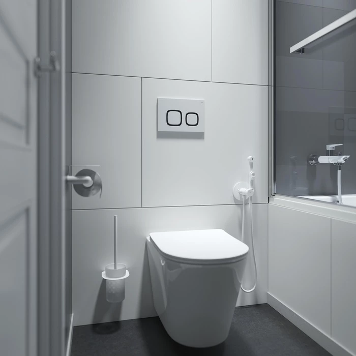 Клавиша смыва IDDIS Unifix универсальная, белая 004 (UNIS4WBi77) - фото 3