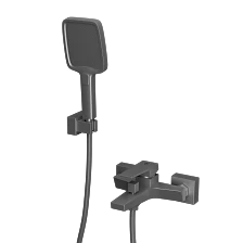 Смеситель для ванны с коротким изливом RUSH Тира (Thira) (TR3635-44Grey)