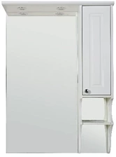 Зеркало RUSH со шкафчиком DEVON 65 Белый матовый, правый (DEM75165W)