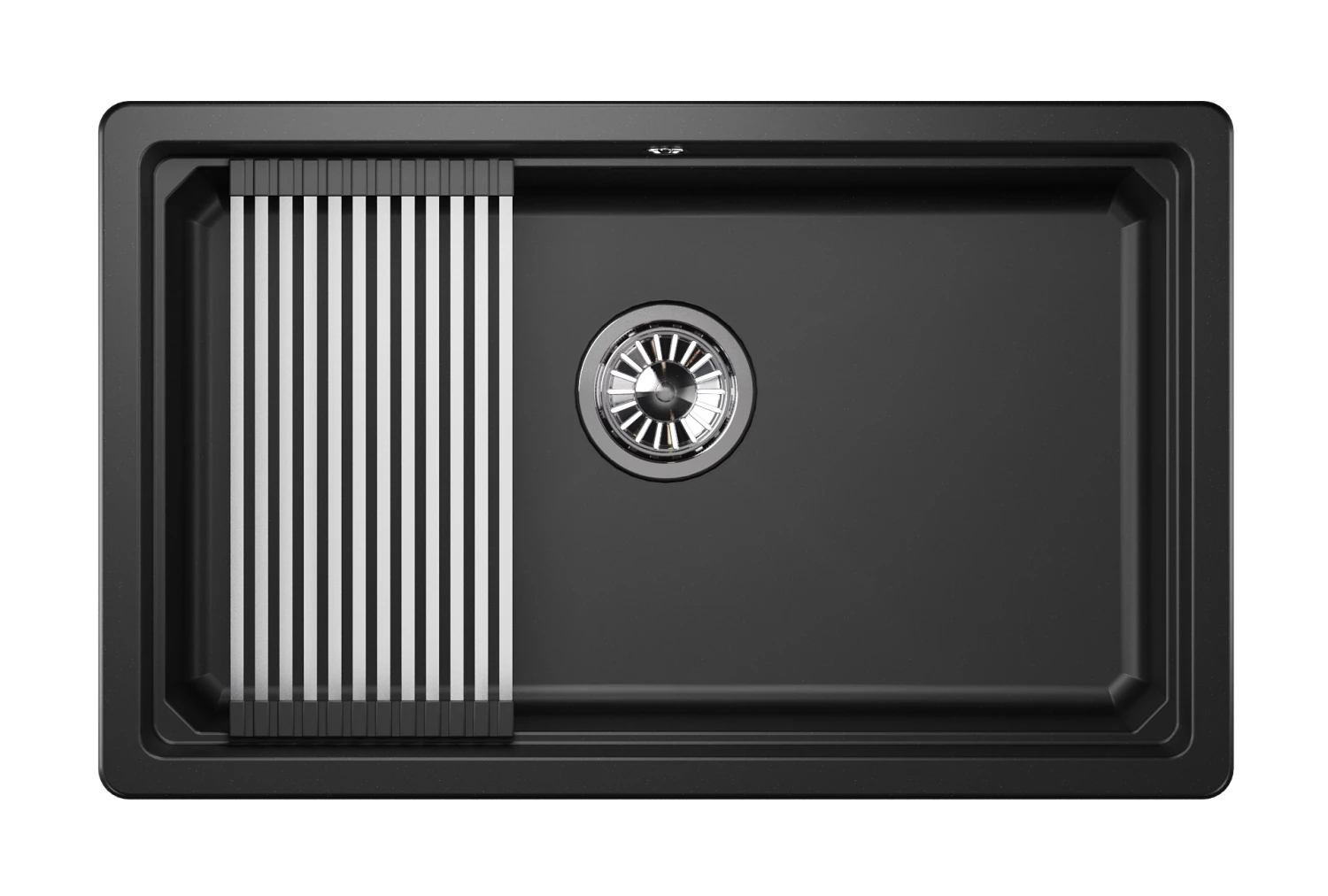 Кухонная мойка GRANULA Kitchen Space (7303U, ШВАРЦ) - фото 1
