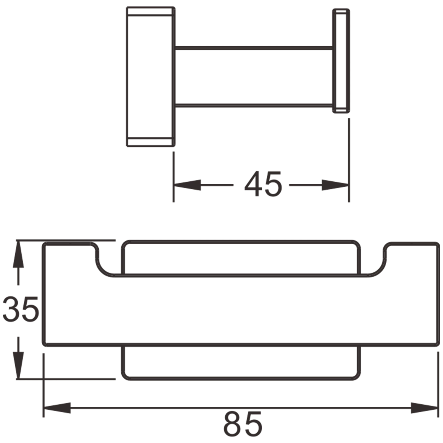 Крючок двойной BELZ (B90305-2) - фото 2