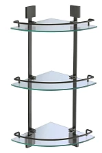 Полка угловая тройная (стеклянная) Savol S-065322H-3