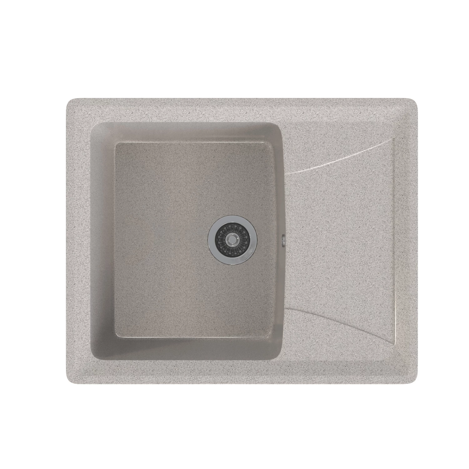 Мойка MIXLINE ML-GMS03 СТАНДАРТ с крылом, светло-серый (310), 605*490*190мм (551098) Мойка MIXLINE ML-GMS03 СТАНДАРТ с крылом, светло-серый (310), 605*490*190мм (551098) - фото 1