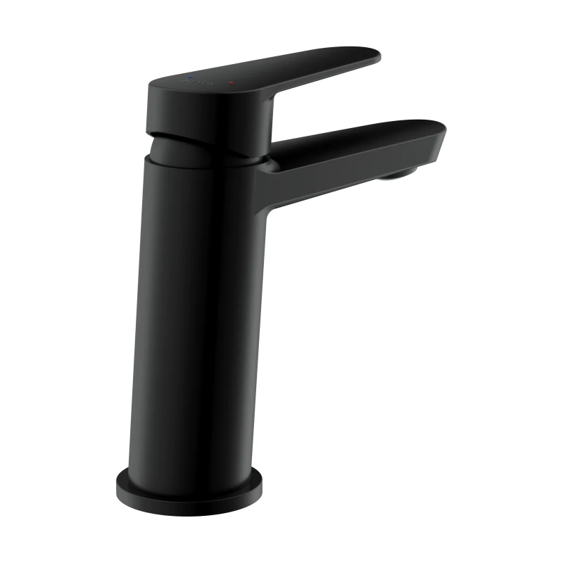 Смеситель для раковины CERSANIT LARA средний однорычажный черный (68152) - фото 5