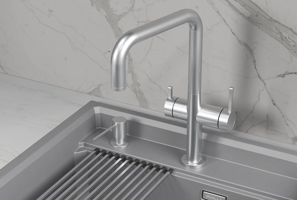 Смеситель для кухни GRANULA (8275, НЕРЖ) - фото 1