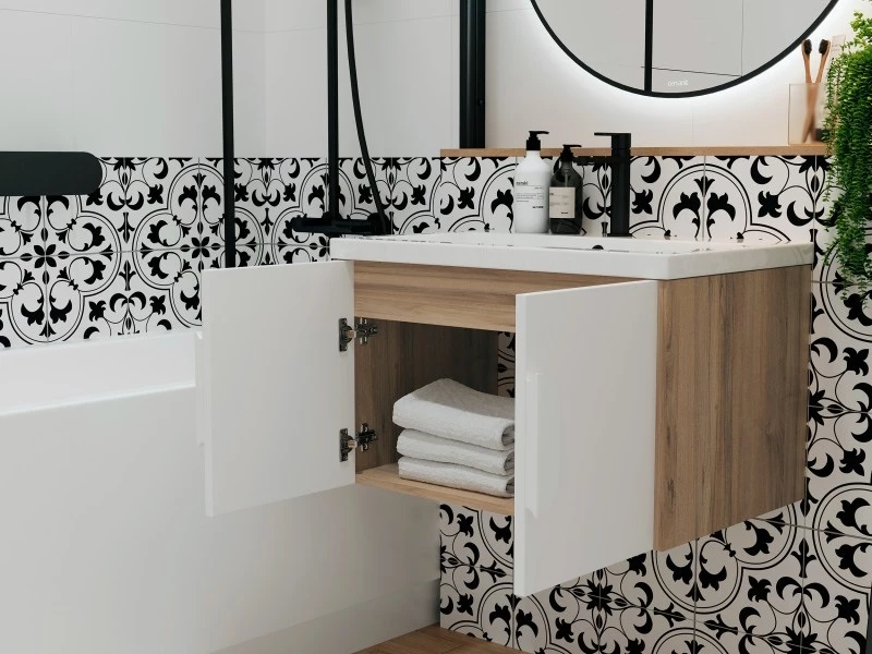 Тумба CERSANIT COMO 70 подвесная белая под раковину S-UM-COM70/1-w (COMO 70) (69338) - фото 11