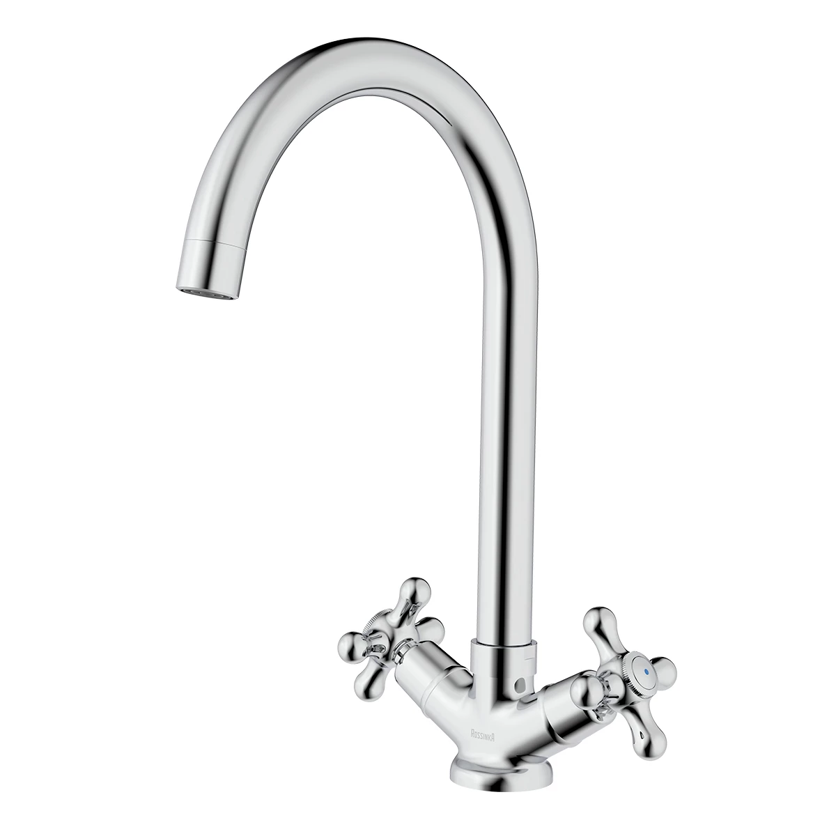 Смеситель Rossinka для кухни с высоким поворотным изливом (H02-76)