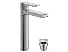 Смеситель для раковины высокий Cersanit BRASKO однорычажный клик клак (63024)