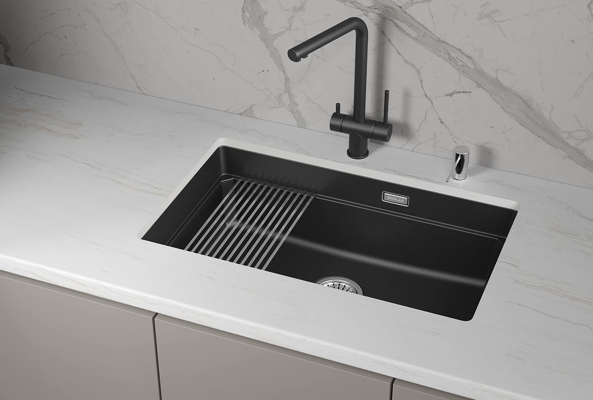 Кухонная мойка GRANULA кварц (7303iU, ШВАРЦ) - фото 3
