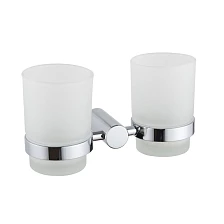 Стакан для ванной комнаты двойной Haiba хром (HB8408)