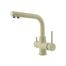 Смеситель для кухни Lemark COMFORT с подключением к фильтру питьевой воды, цвет: бежевый (LM3061PBG)