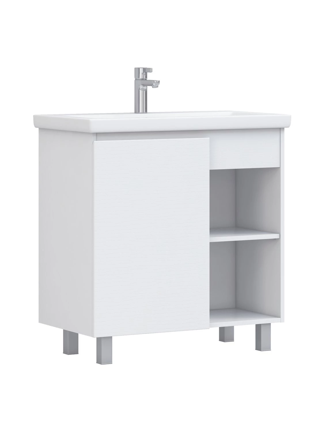 Тумба VIGO Milos 800-1-0 белый под раковину Ц0000005955 (Como), поставляется в разобранном виде (318 белый)