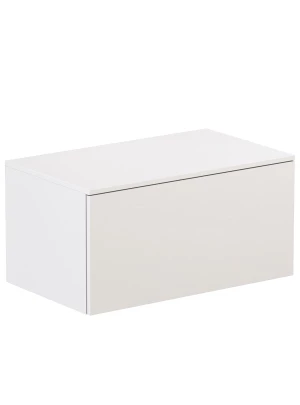 Тумба подвесная Velvex Unit 80, выс. 40, выдв. ящик, внутр. ящик, белый матовый (tp.UNI.80.2Y белый матовый)