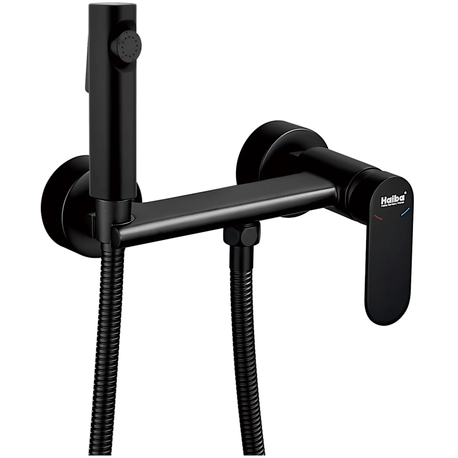 Гигиенический душ со смесителем Haiba черный (HB5516-7) - фото 1