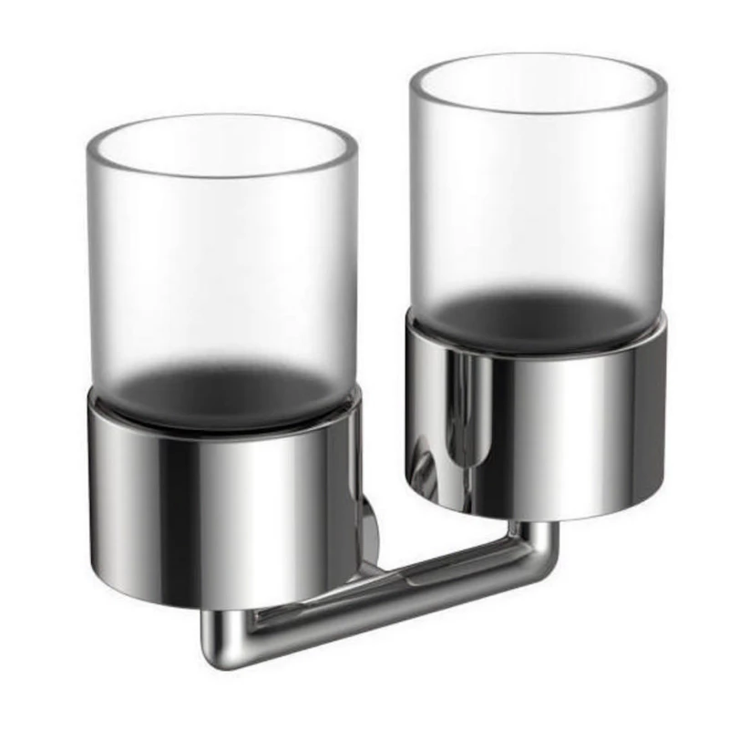 Стакан для зубных щеток с держателем Raglo двойной, хром (R320.08) - фото 1