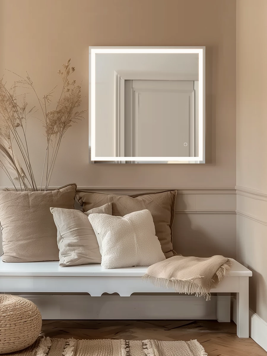 Зеркало DQ Франкфурт (Frankfurt) Лайт 80х80 с подсветкой (DQMFRA8080LT) - фото 1