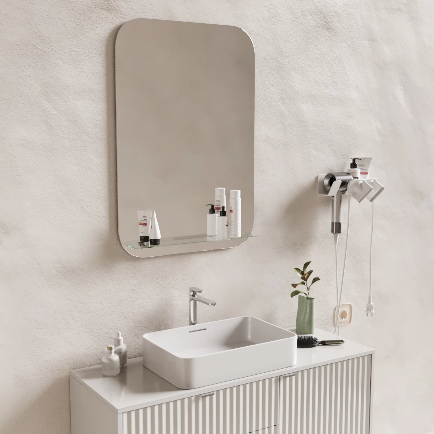 Зеркало MIXLINE "Адель" 550*800 (ШВ) с полкой (555932) Зеркало MIXLINE "Адель" 550*800 (ШВ) с полкой (555932) - фото 4