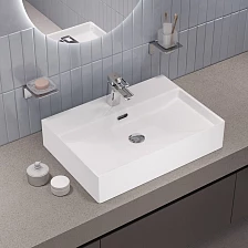 Умывальник накладной/подвесной, белый глянцевый, Bild, IDDIS, BILWS60i27