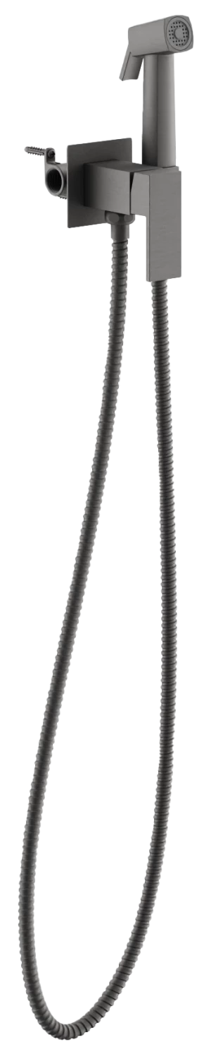 Смеситель BELZ с гигиенической лейкой оружейная сталь (B55805-3)