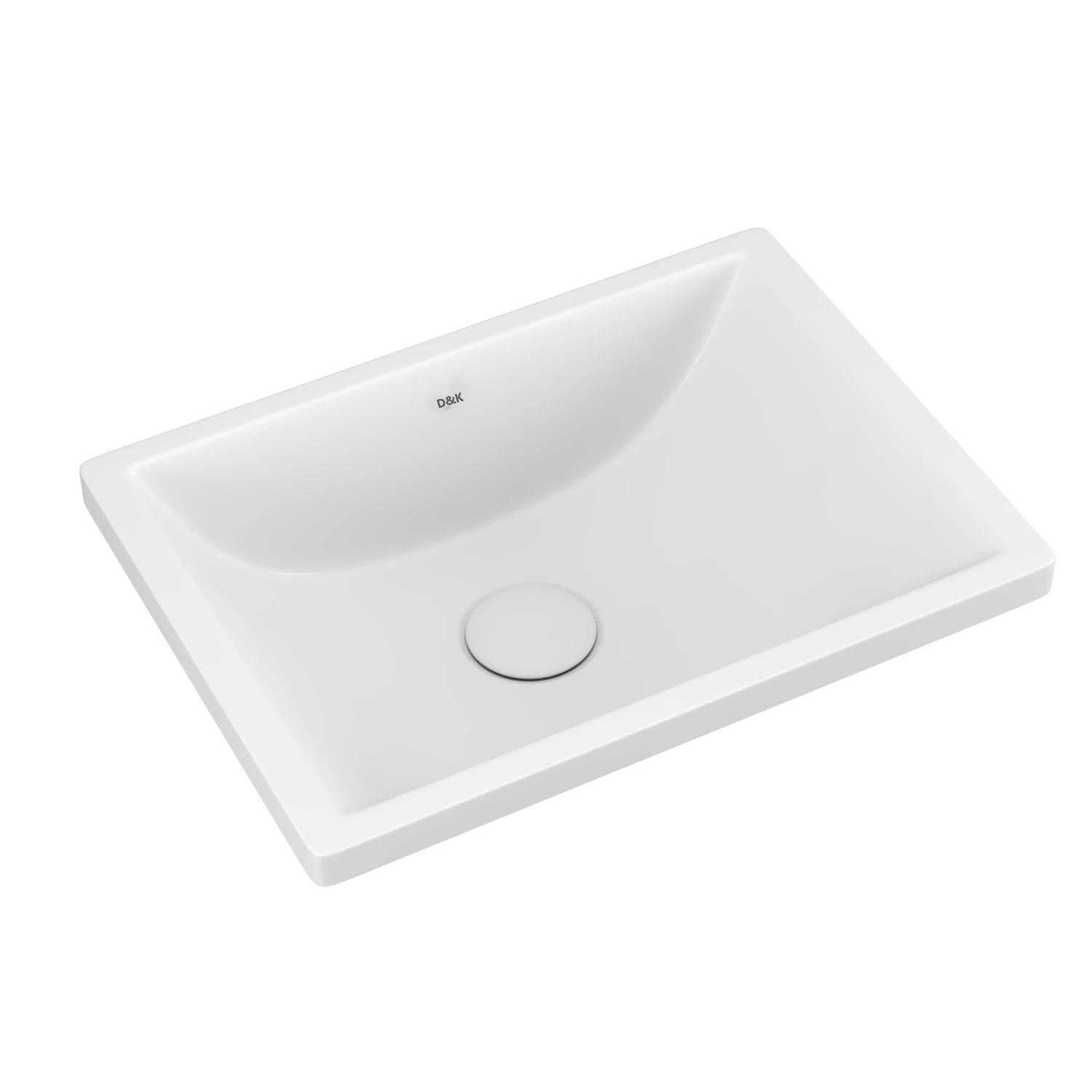 Раковина под столешницу D&K Berlin белая 460*330*180мм (DT1431616) - фото 1