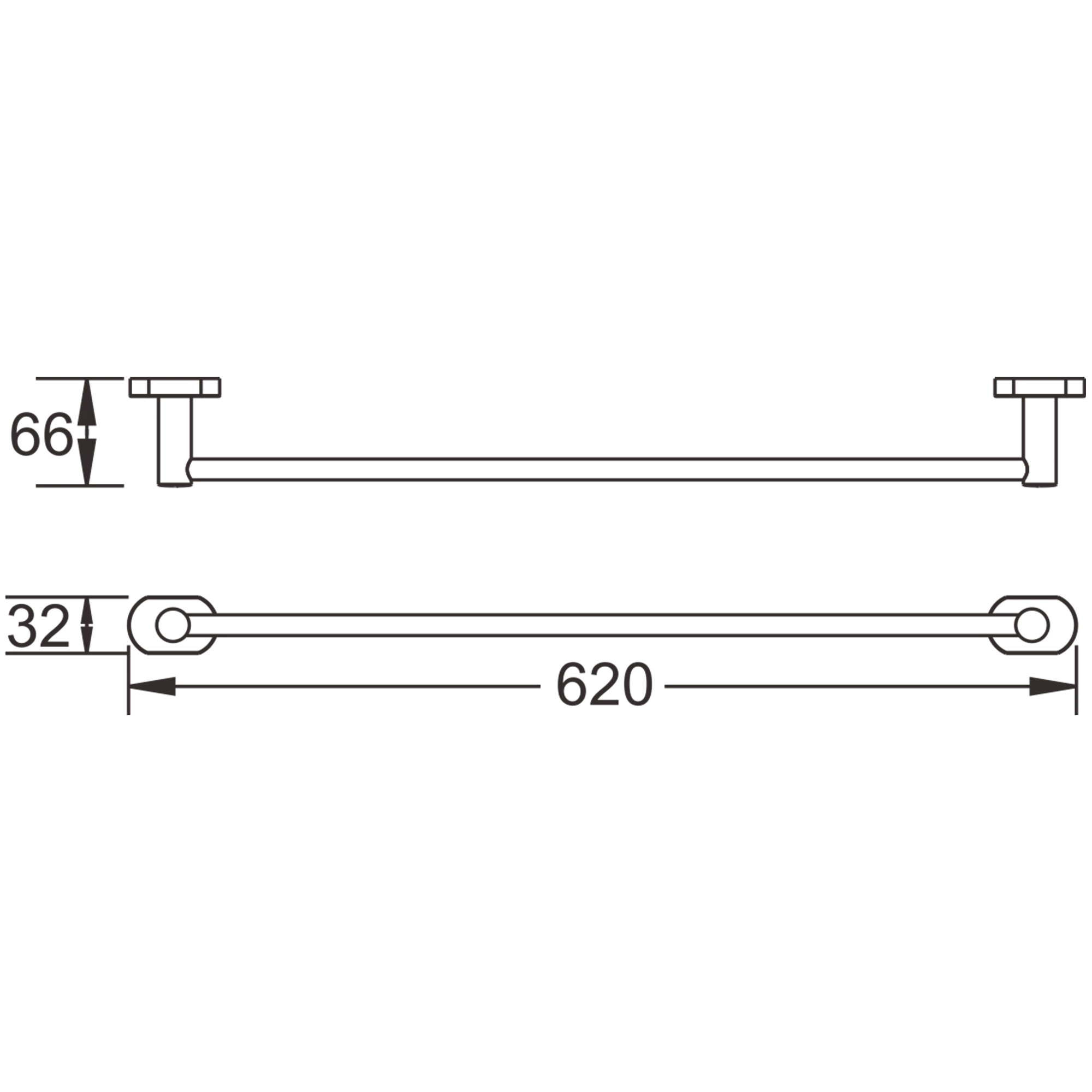 Держатель для полотенец одинарный BELZ (B90001) - фото 2