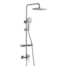 Смеситель Rossinka RS29 для душа с регулируемой высотой штанги и лейкой Тропический дождь (RS29-45)