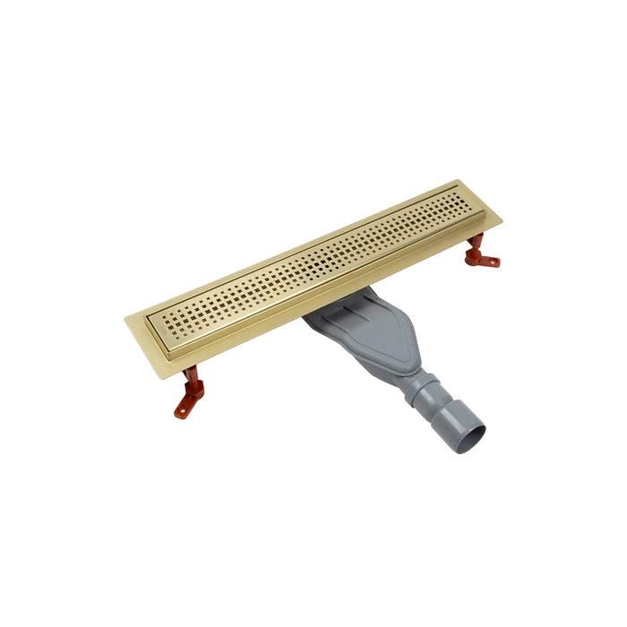 Лоток душевой IDDIS Perfex сифон 360, комбинированный затвор, перфорированная решетка, 500мм, золото (975B5MG20DZ) - фото 1