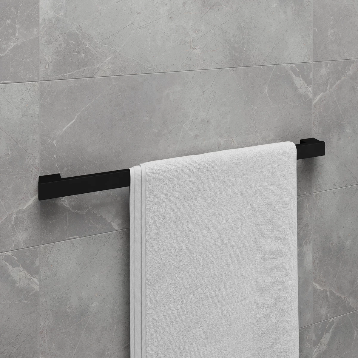 Полотенцедержатель Lemark SMOOTH LINE одинарный, чёрный матовый (9782023) - фото 3