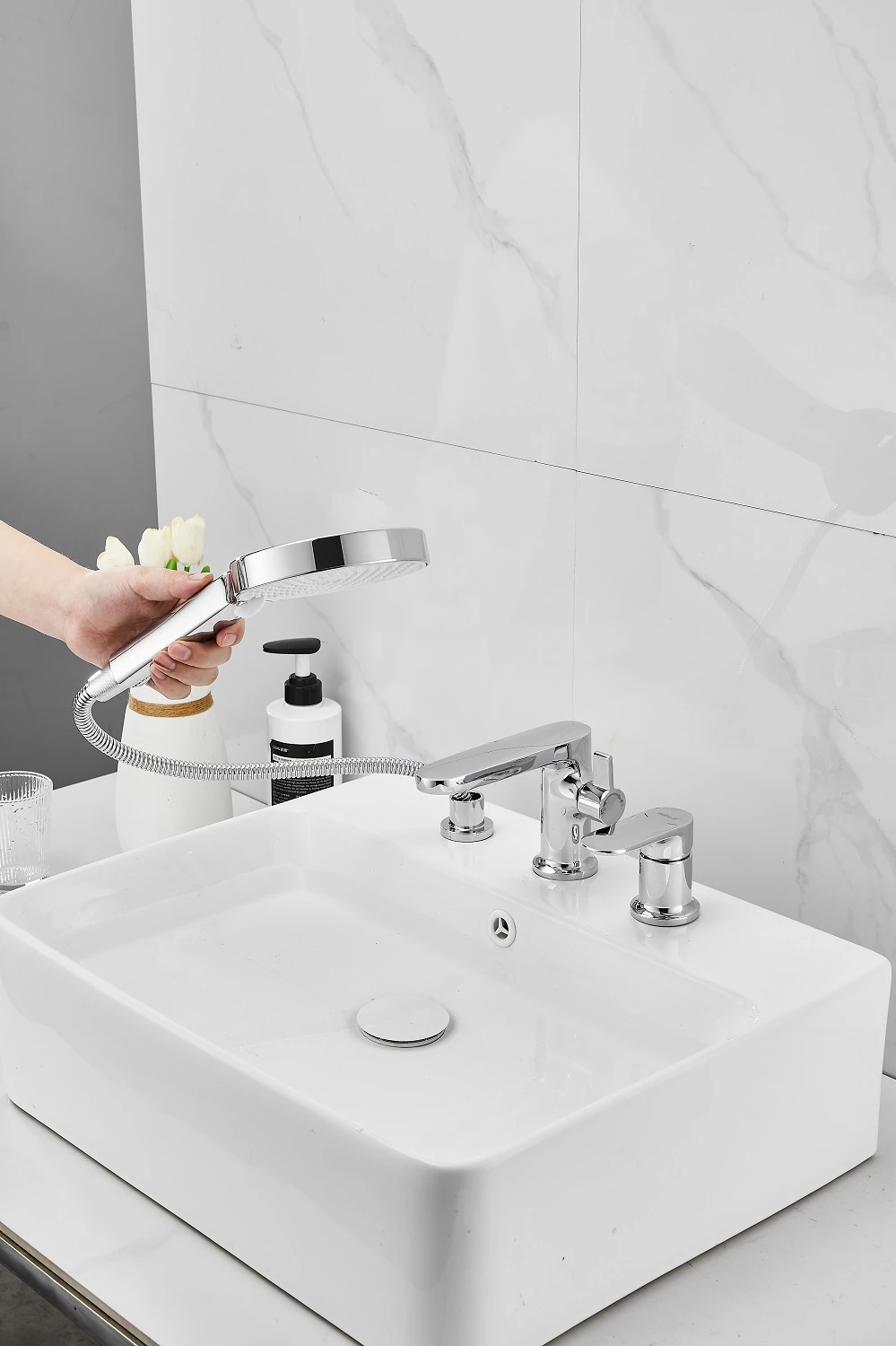 Смеситель для ванны BELZ на борт хром (B66713) - фото 3