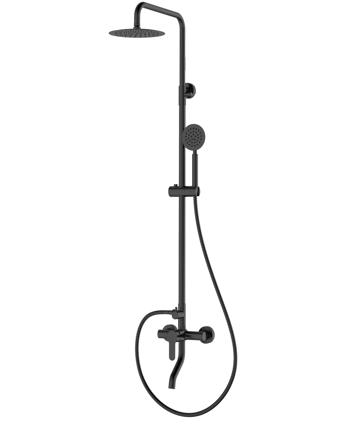 Душевая система с изливом RUSH Сантьяго (Santiago) (SUS1116-40Black)
