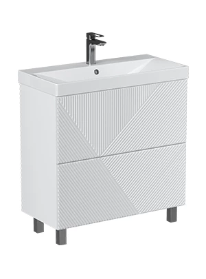 Тумба под раковину Velvex Edge 80.2Y (белая) (tn.EDG.9696.80.2Y белый глянец) - фото 1