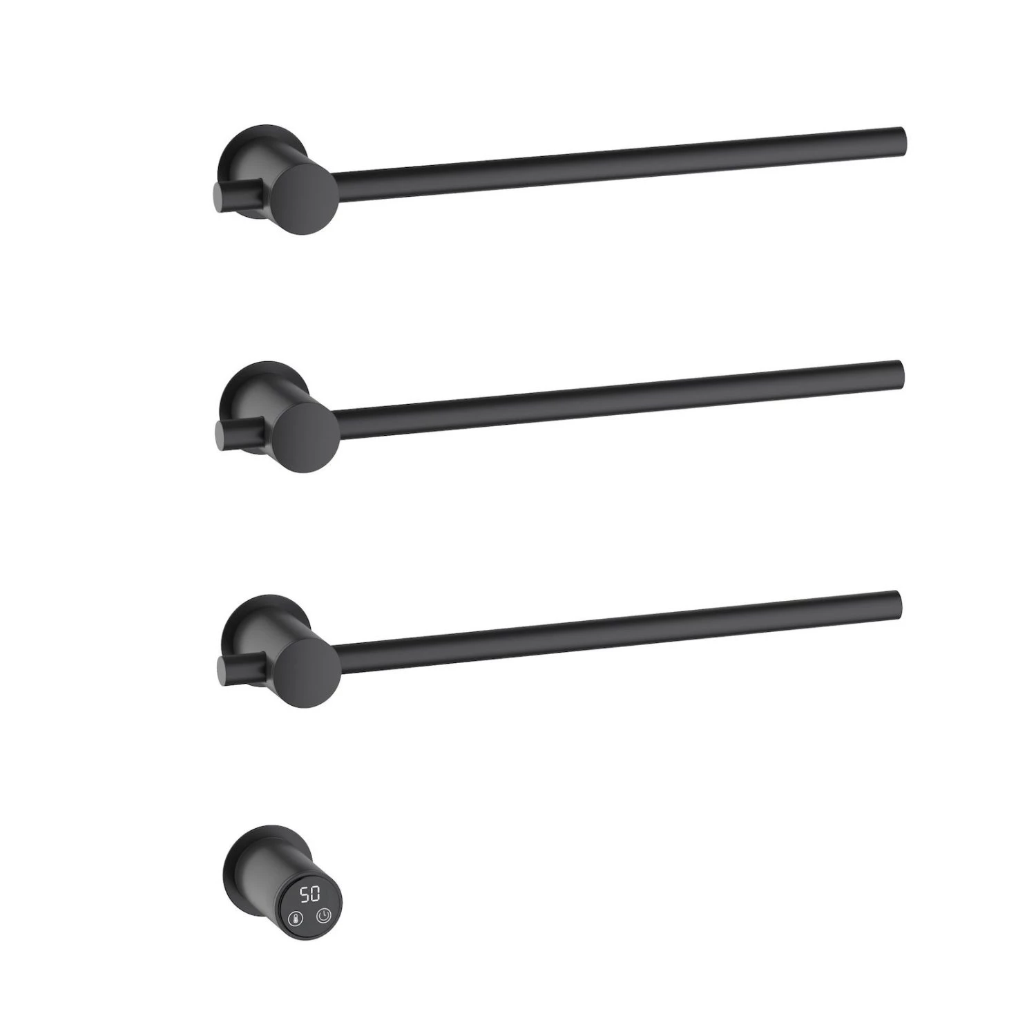 Полотенцесушитель электрический, встроенный Timo Saona черный (030/03SM)