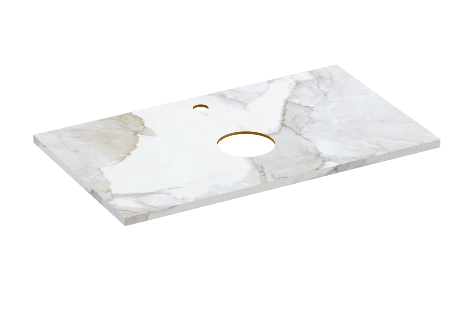 Столешница Cersanit STONE из керамогранита Life 80x45x2 белый сатиновый (63855) - фото 1