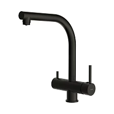 Смеситель для кухни Cersanit CREA однорычажный с фильтром черный (68223)