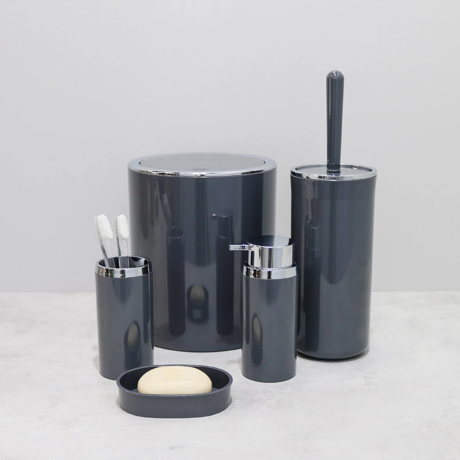 Ведро 5 л FIXSEN ROUND GRAY (FX-453-6) - фото 2