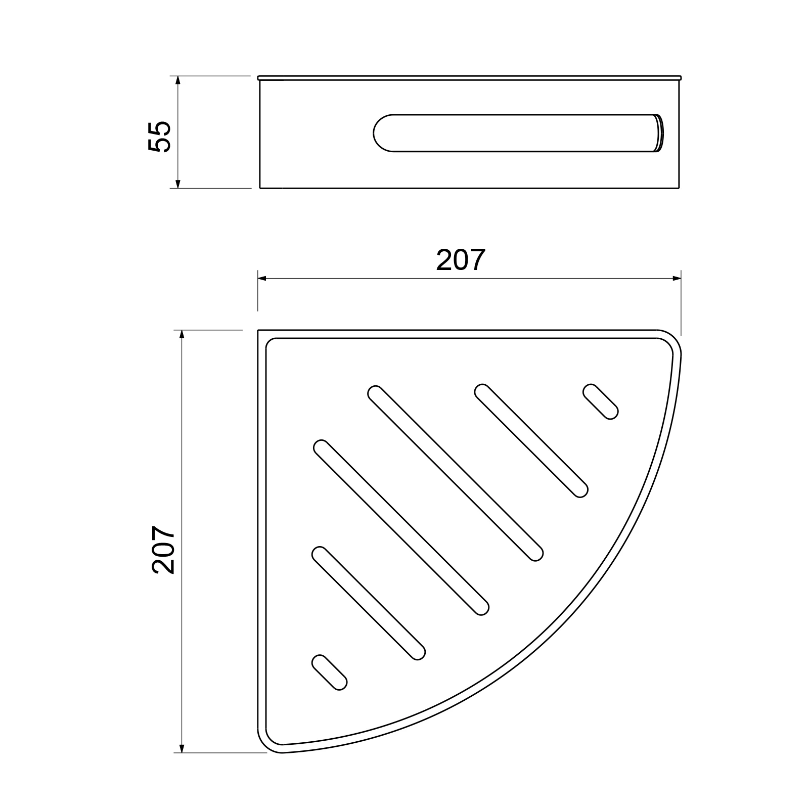 Полка угловая Timo Luiroзолото матовое (18577/17) - фото 2