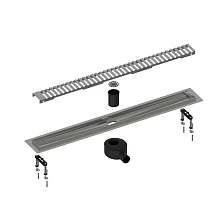 Душевой лоток TIMO Drain System 800 с вставкой "lines", Сатин (DS230108/01)