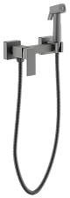 Смеситель BELZ с гигиенической лейкой оружейная сталь (B55806-3)