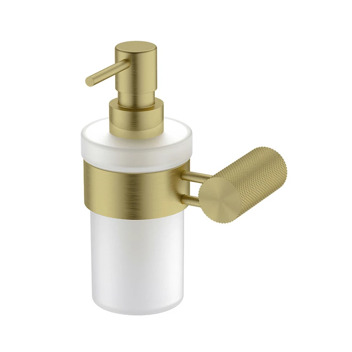 Дозатор для жидкого мыла IDDIS Дюна (Duna) матовое стекло, нержавеющая сталь, золото матовое (DUNMGG0i46)