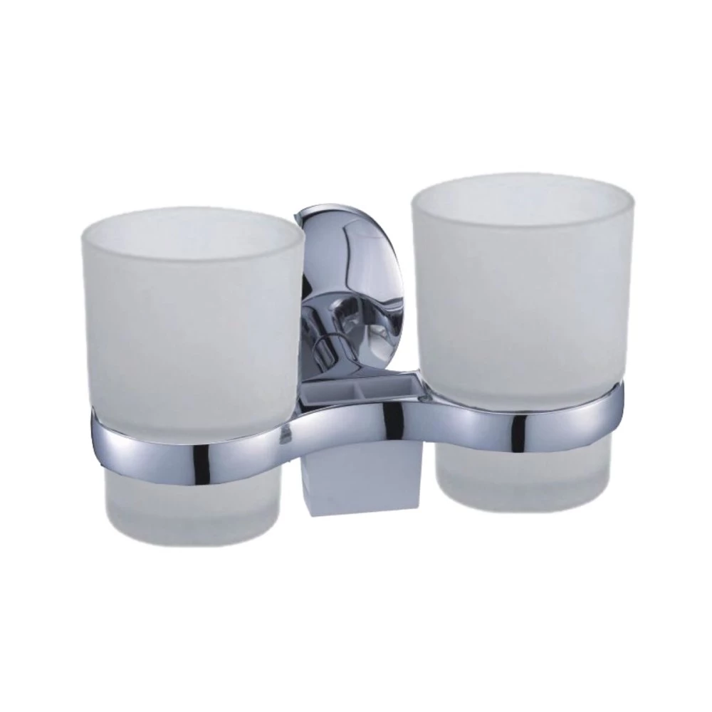 Стакан для ванной комнаты двойной Haiba хром (HB1608) - фото 1