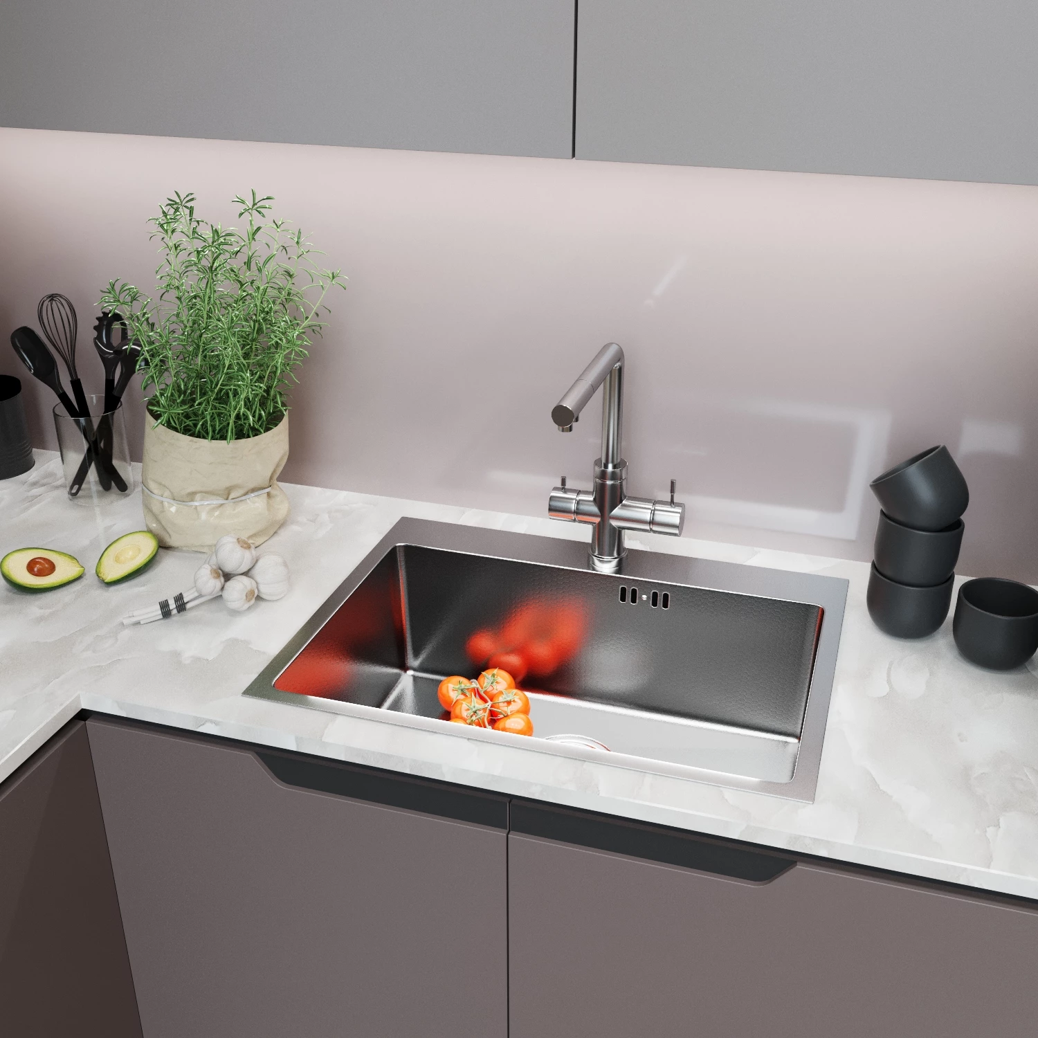 Кухонная мойка 60х45 вып 3 1/2 MIXLINE PRO 22см с сифоном сатин НАНО (552932) Кухонная мойка 60х45 вып 3 1/2 MIXLINE PRO 22см с сифоном сатин НАНО (552932) - фото 4