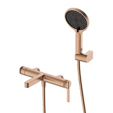 Смеситель для ванны с душем DQ Bonn короткий излив браш.роз.золото (DA1703233)