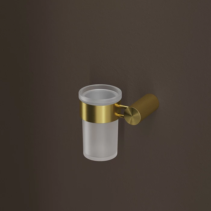 Стакан IDDIS Дюна (Duna) матовое стекло, нержавеющая сталь, золото матовое (DUNMGG1i45) - фото 3