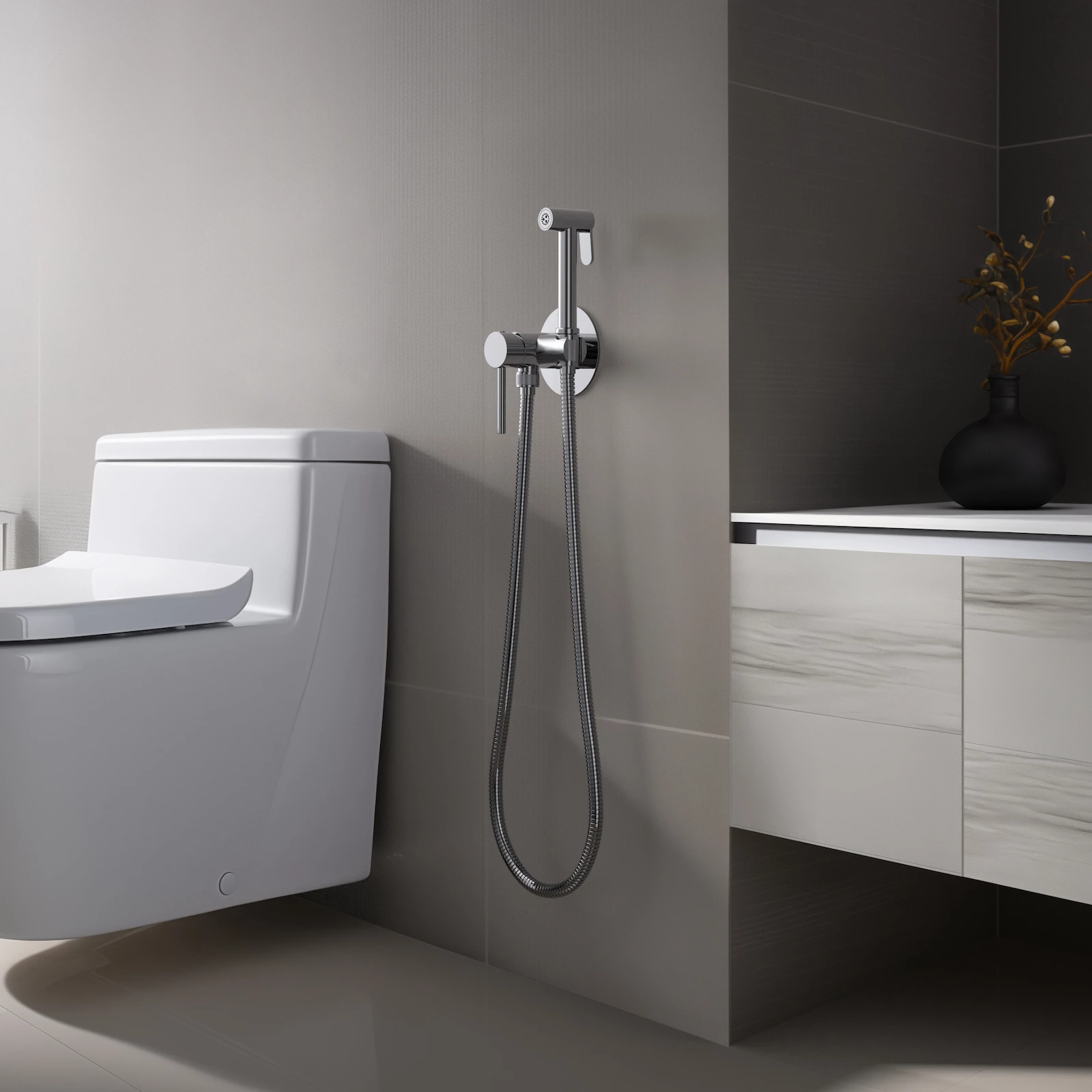 Смеситель встроенный с гигиеническим душем Timo Saona хром (2338/00SM) - фото 2