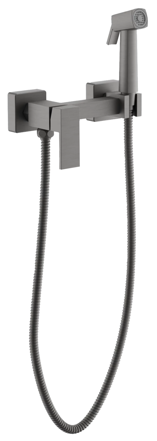 Смеситель BELZ с гигиенической лейкой оружейная сталь (B55806-3) - фото 1