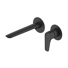 Встраиваемый смеситель для умывальника, черный матовый, Dale, Milardo, DALBL00M65