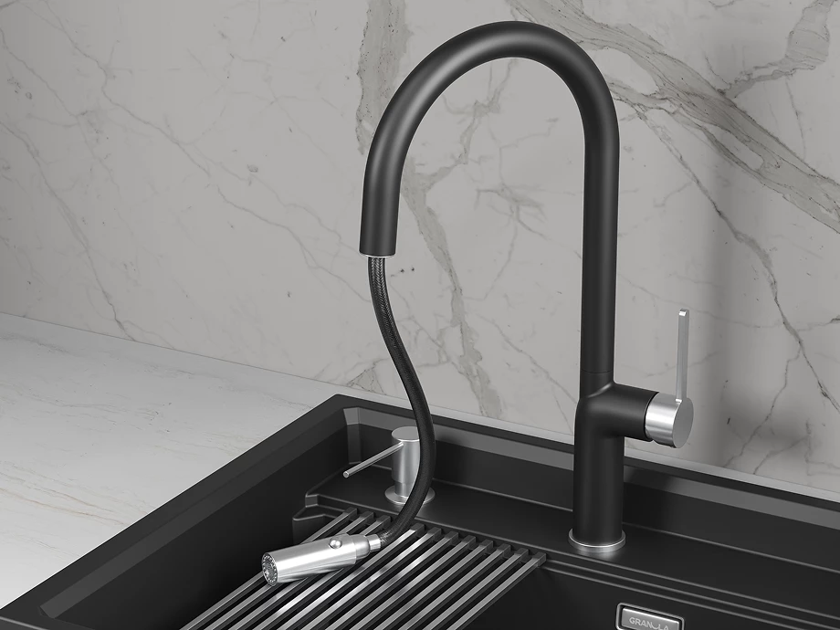 Смеситель для кухни GRANULA (9010, ТУРМАЛИН) - фото 3