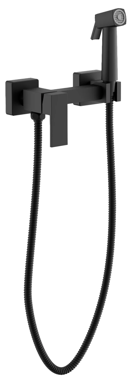Смеситель BELZ с гигиенической лейкой черный (B55806-7) - фото 1