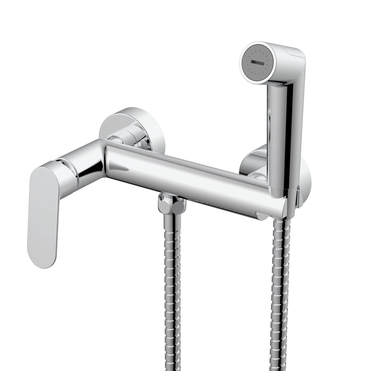 Смеситель Splenka с гигиеническим душем настенный хром (S41.51) - фото 1